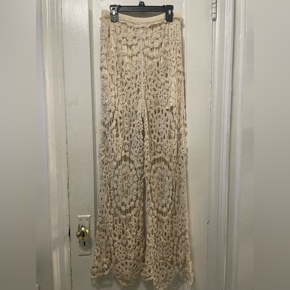POL Beige Crochet Pants